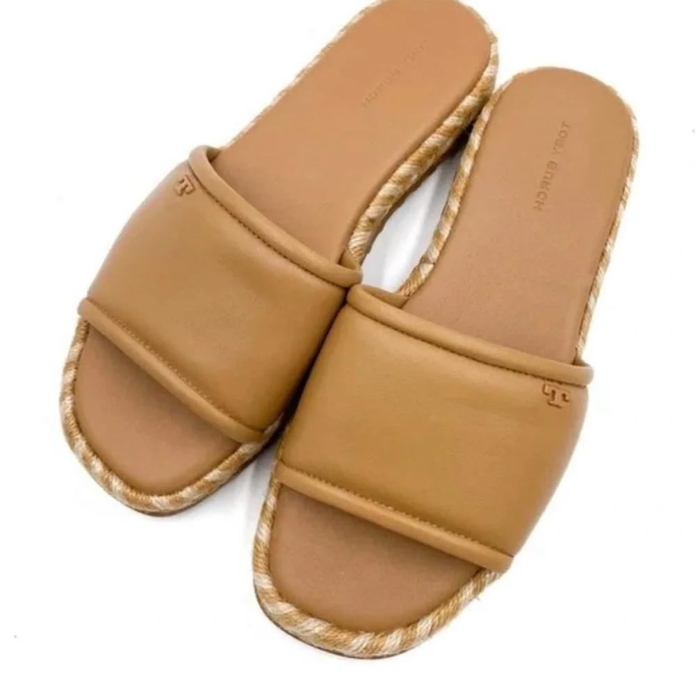 New Tory Burch Espadrille Slides North Nappa